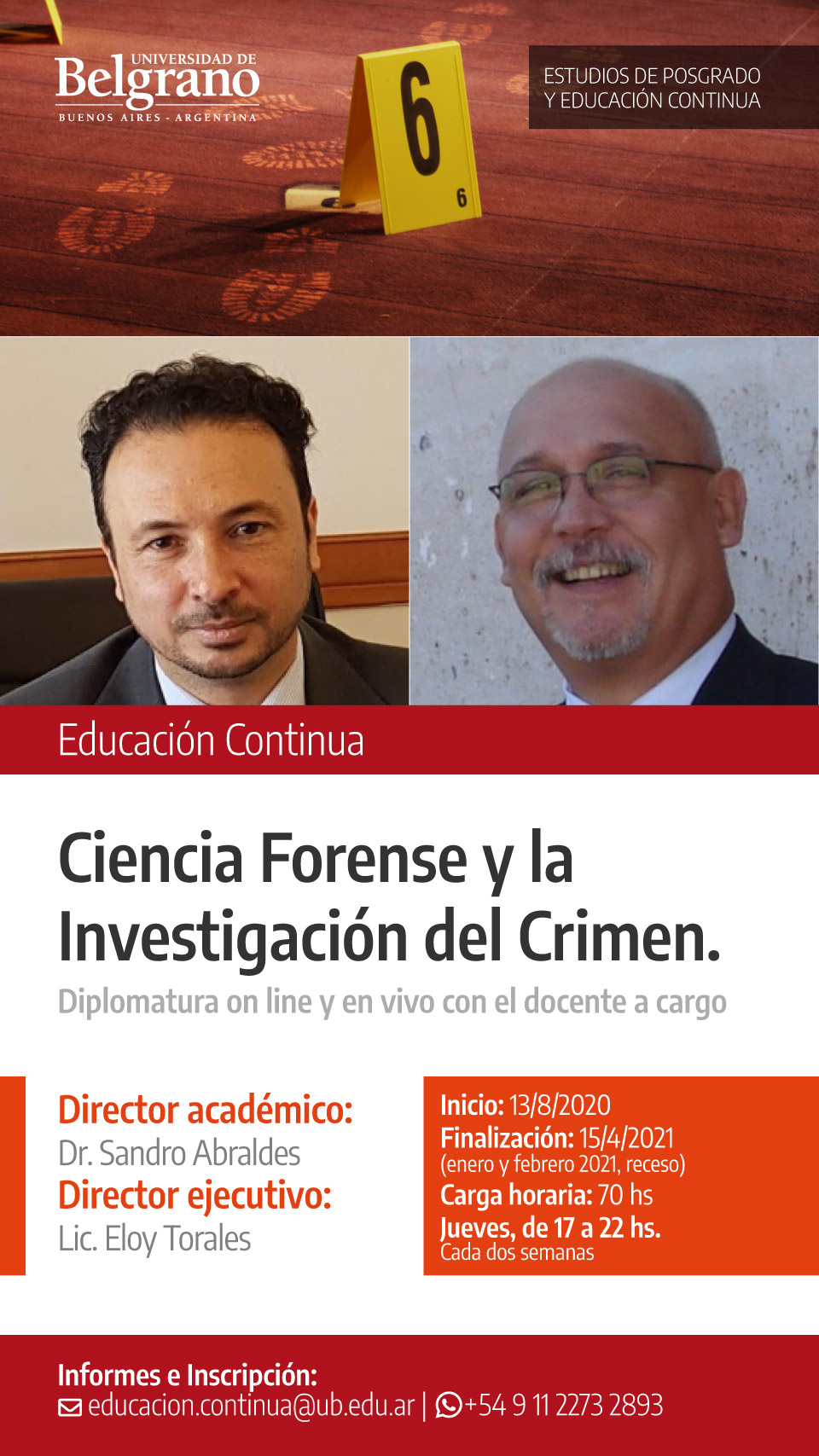 Diplomatura en Ciencia Forense y la Investigación del Crimen