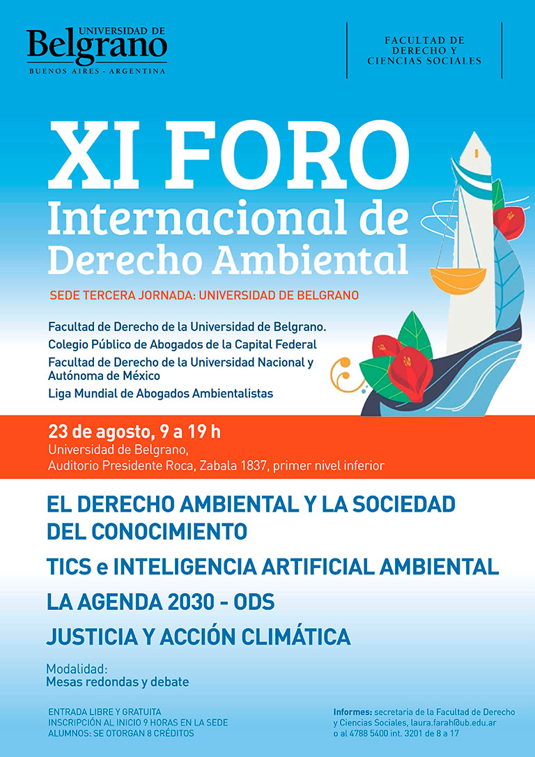 Universidad de Belgrano | XI Foro Internacional de Derecho Ambiental