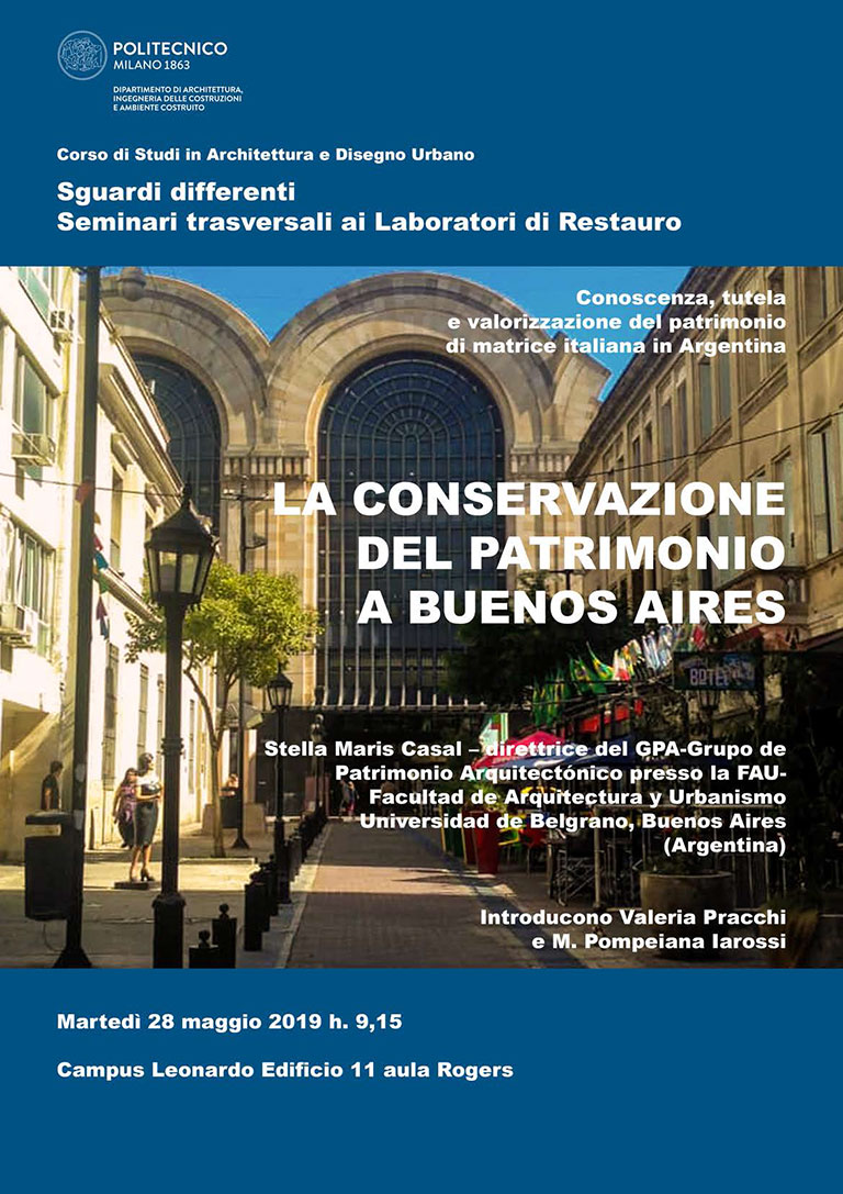 Universidad de Belgrano |Facultad de Arquitectura y Urbanismo | Investigadora de la UB en Italia