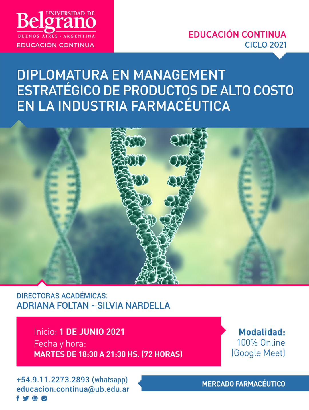 Diplomatura Management Estratégico de Productos de Alto Costo en la Industria Farmacéutica