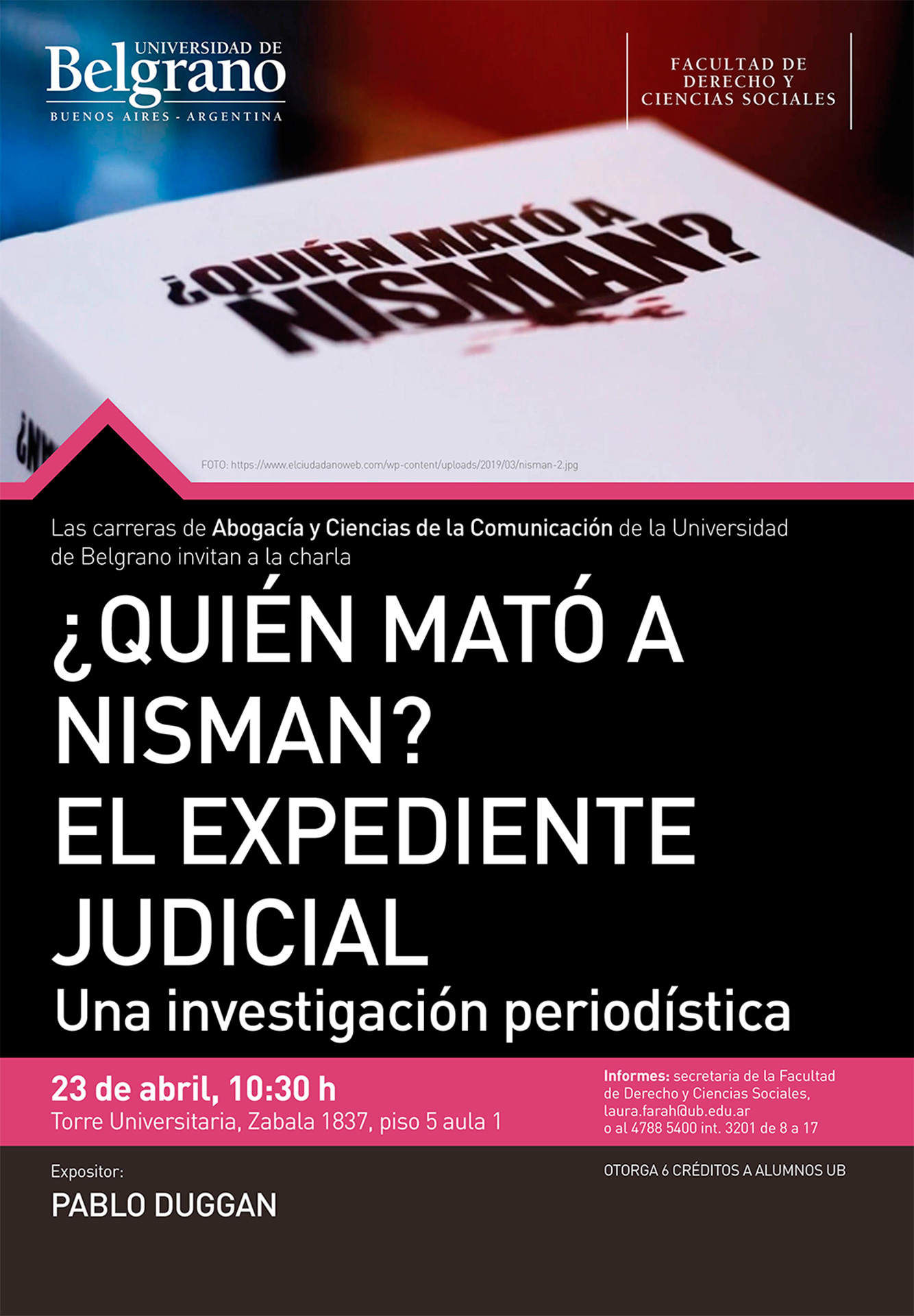 Universidad de Belgrano | Abogacía | ¿Quién Mató a Nisman? El Expediente Judicial
