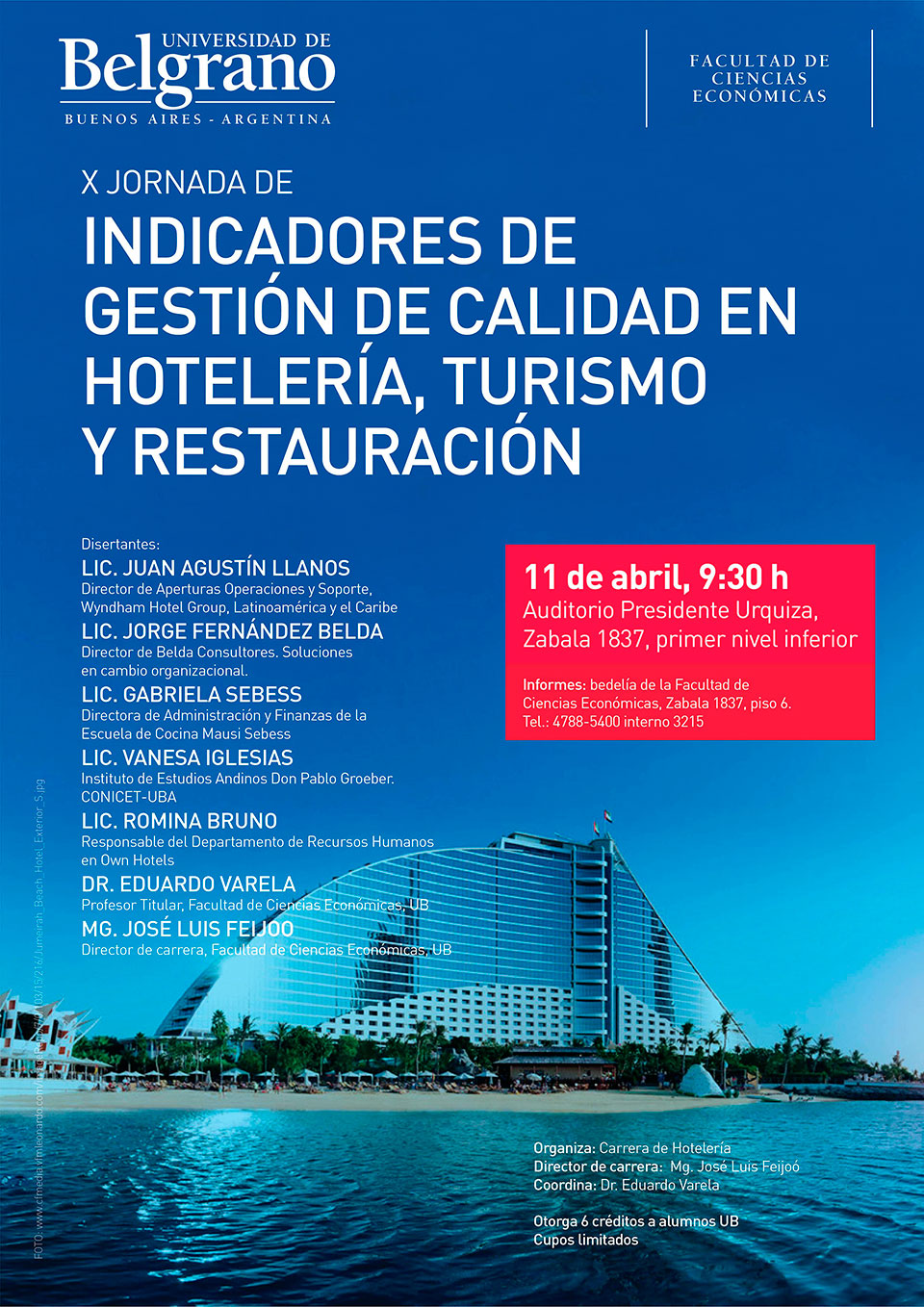 X Jornada de Indicadores de Gestión de Calidad en Hotelería, Turismo y Restauración