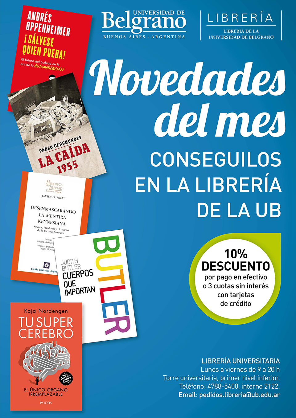 Universidad de Belgrano | Novedades del Mes en la Librería de la UB