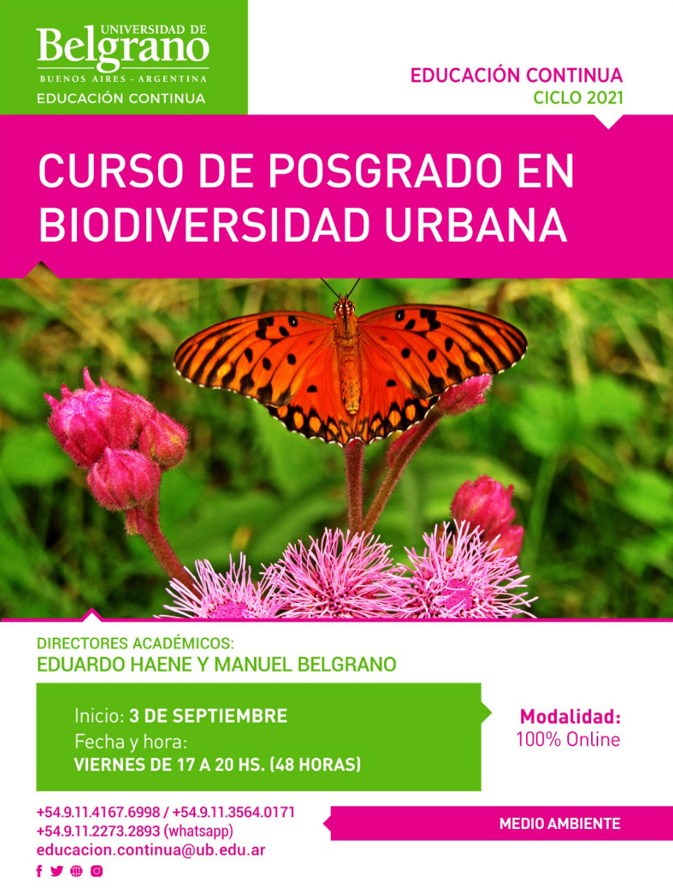 Curso de Posgrado en Biodiversidad Urbana