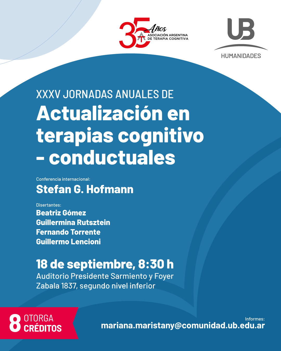 XXXV Jornadas de Actualización en Terapias Cognitivo - Conductuales