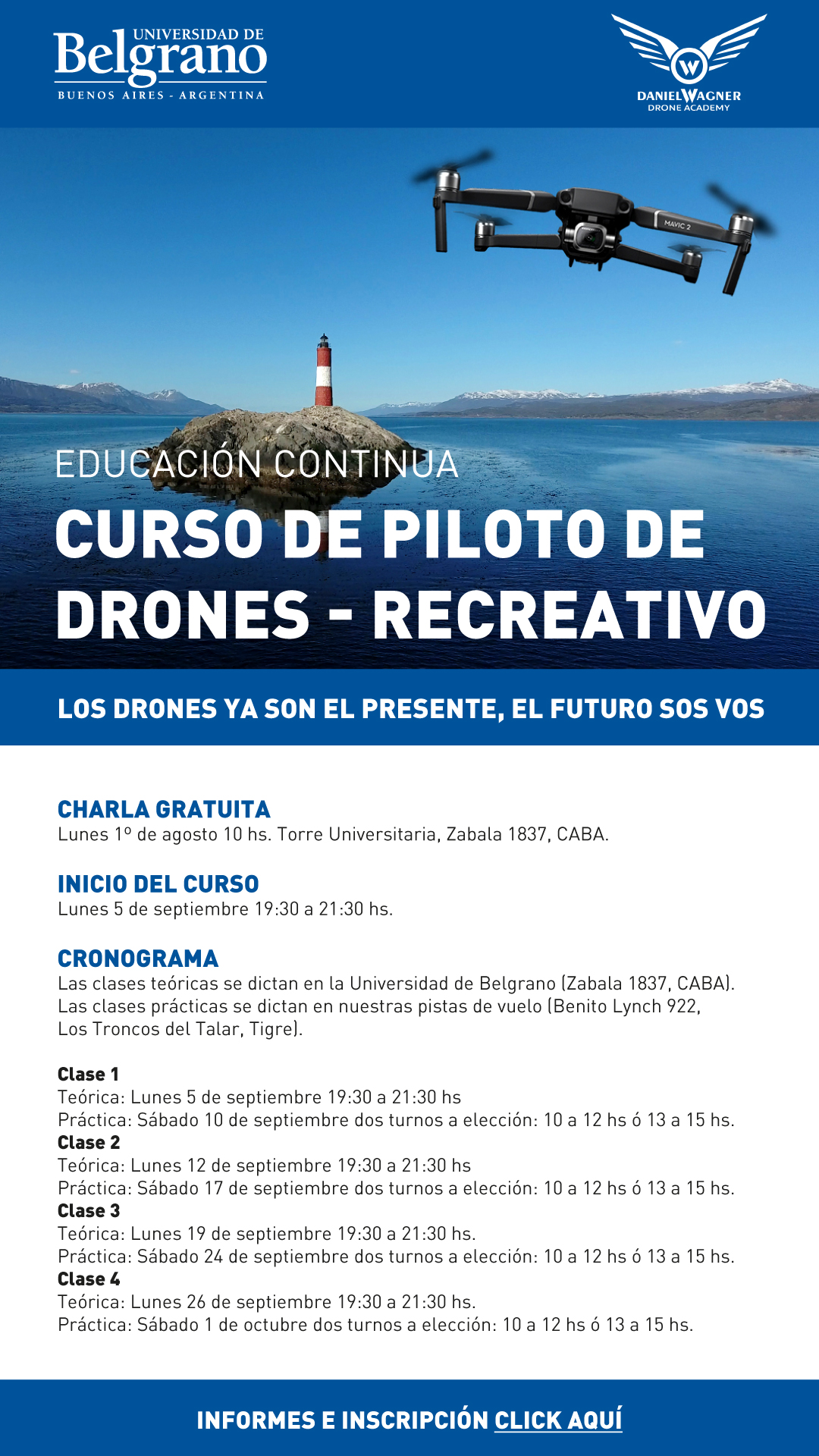 EDUCACIÓN CONTINUA | CURSO DE PILOTO DE DRONES - RECREATIVO