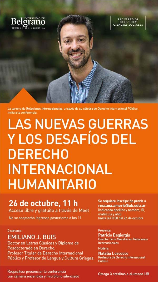 Las nuevas guerras y los desafíos del derecho internacional humanitario |  Universidad de Belgrano