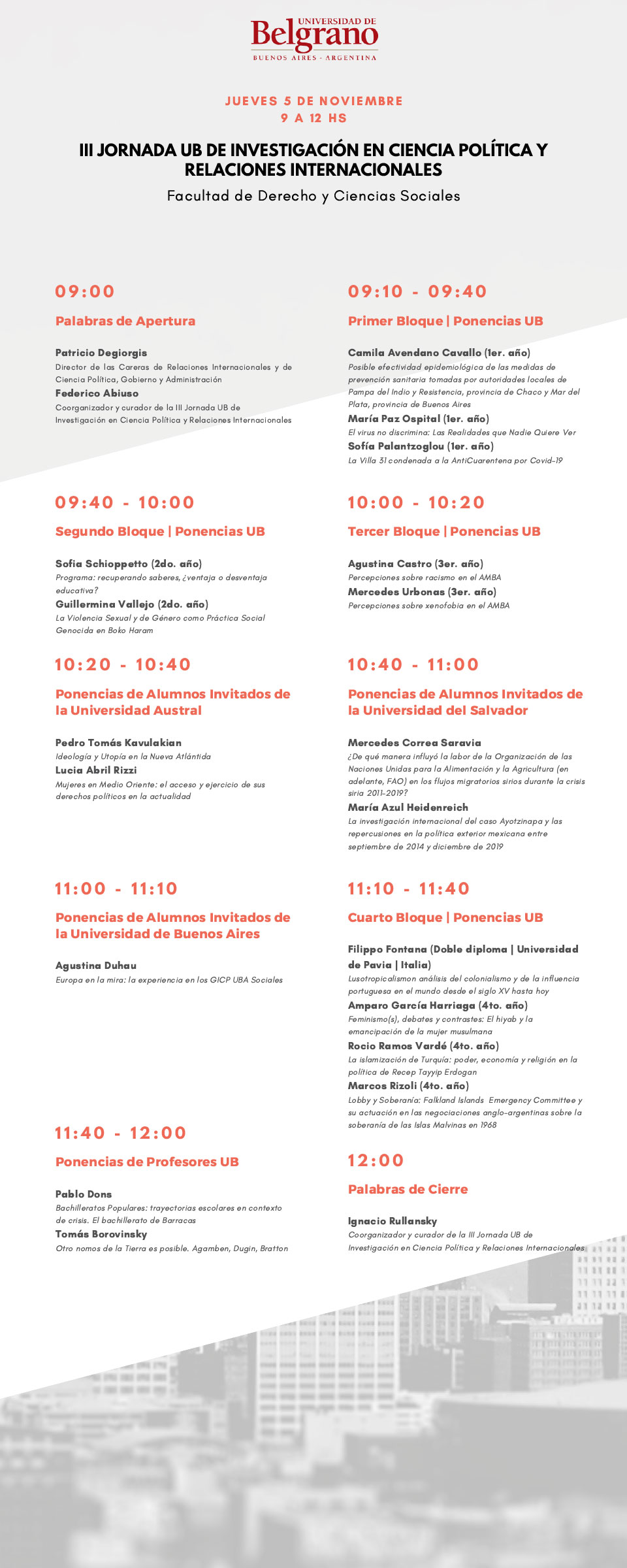 III Jornada UB de Investigación en Ciencia Política y Relaciones Internacionales
